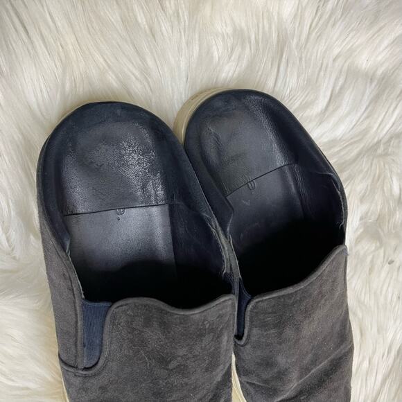 VINCE Garvey Navy Blue Suede Pointed Toe Slip On Sneakers Size 8.5 - Picture 3 of 7